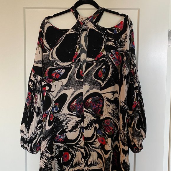 Free People Cutout Shoulder Shirt - Picture 1 of 4